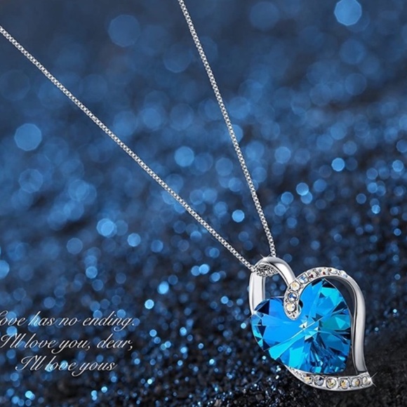 Alaxy Pendant Necklace Made with Swarovski Crystal - “Eternal Love” - Picture 2 of 5